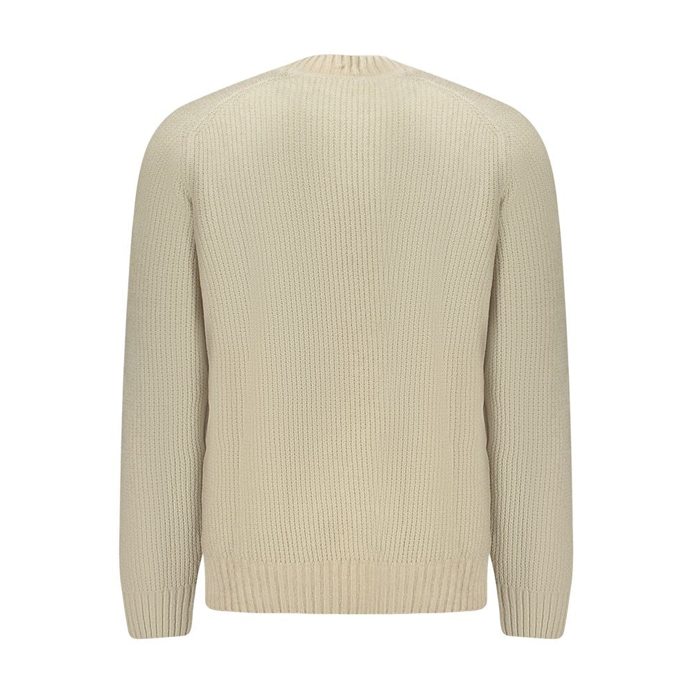 Hugo Boss Beige Cotton Long Sleeve Chenille Sweater