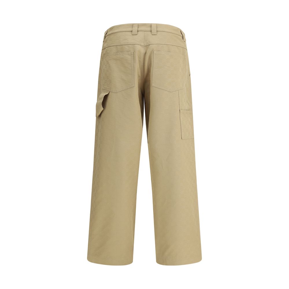 Gucci Cotton Pants with Distinctive GG Pattern