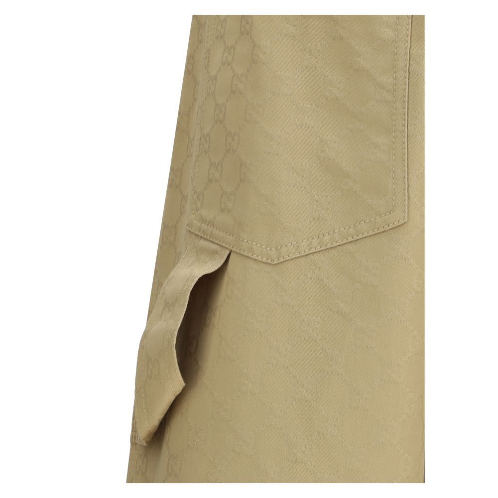 Gucci Cotton Pants with Distinctive GG Pattern