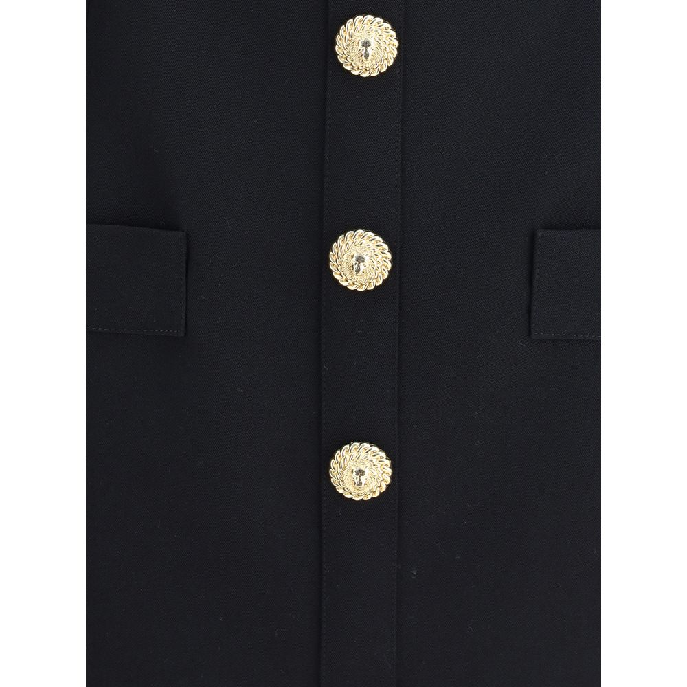 Balmain Sleeveless Short Dress - Structured Elegance Redefined