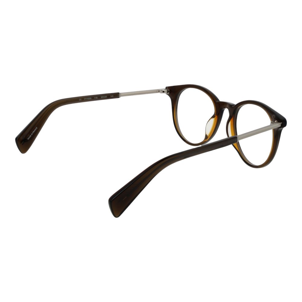 Yohji Yamamoto Men’s Optical Frames – Brown Round Frame, 50mm