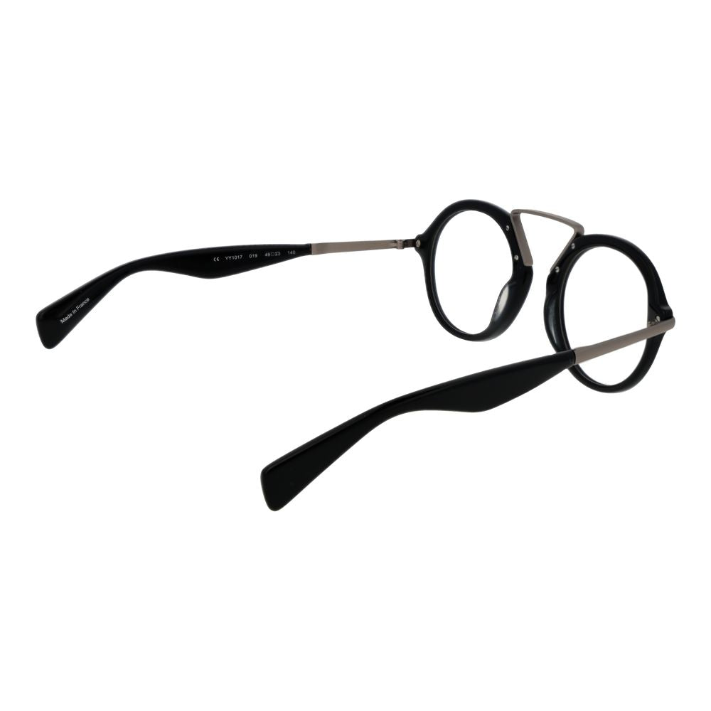 Yohji Yamamoto Men's Optical Frames – Black Round Frame, 49mm