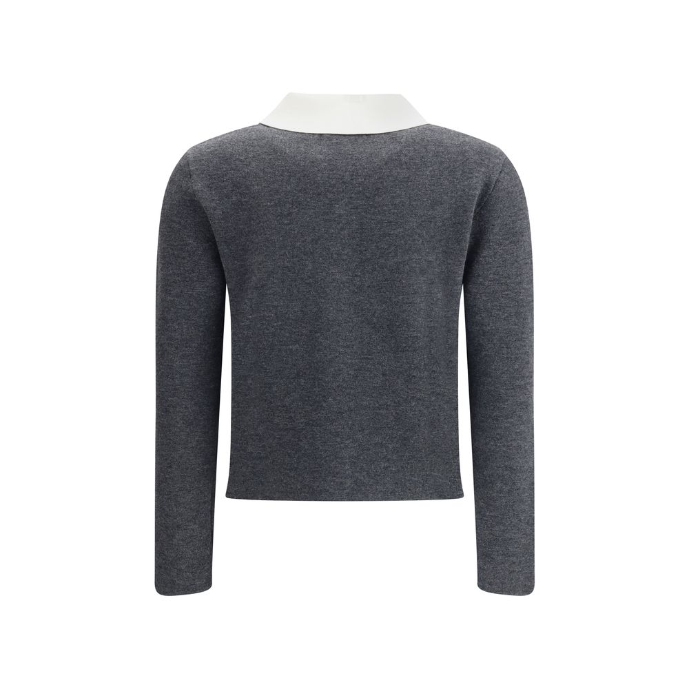 Self-Portrait Contrast Collar Cardigan