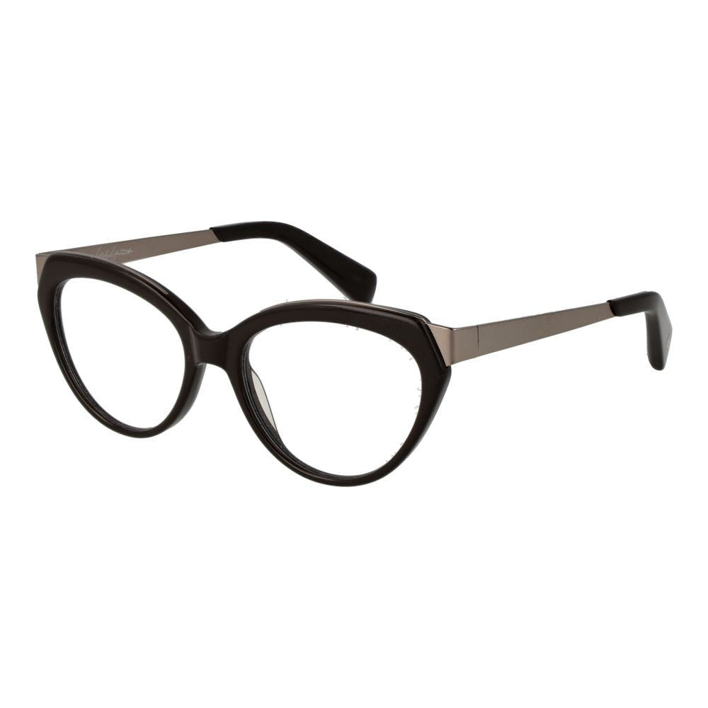 Yohji Yamamoto Unisex Optical Frames – Brown Cat Eye Style