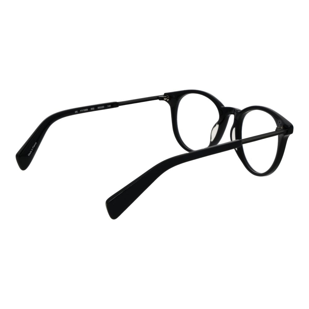 Yohji Yamamoto Men's Optical Glasses – Black Round Frame, 50mm