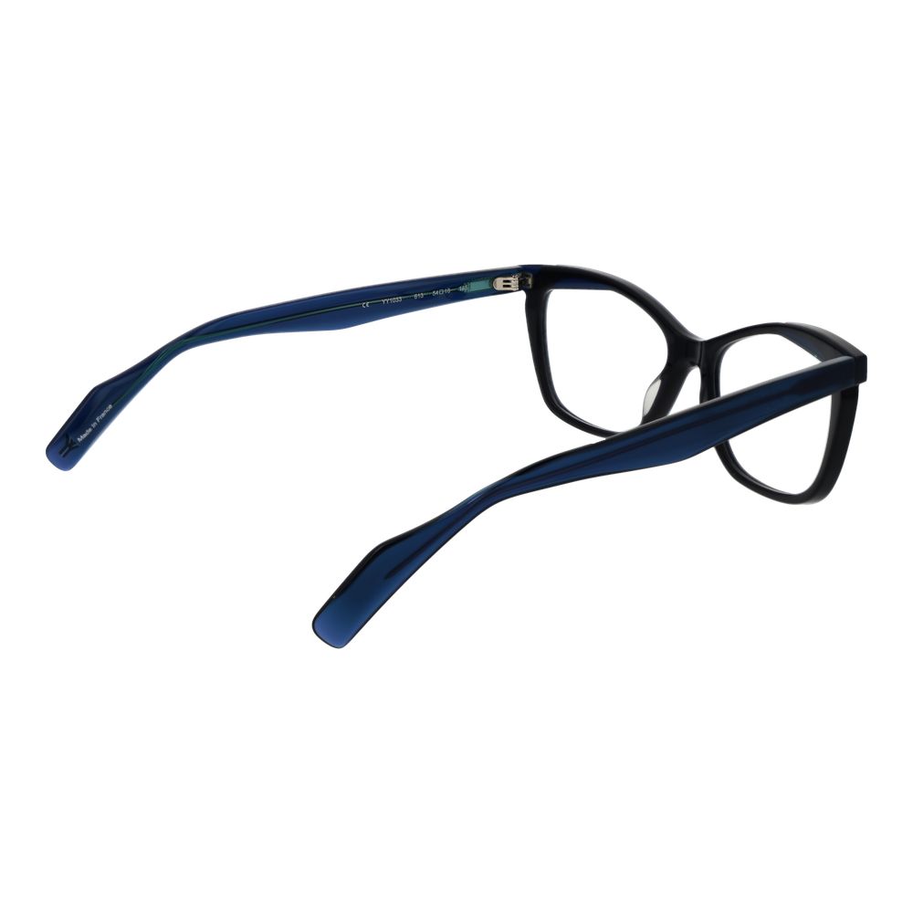 Yohji Yamamoto Women’s Optical Frames – Blue Rectangle Design, 54mm