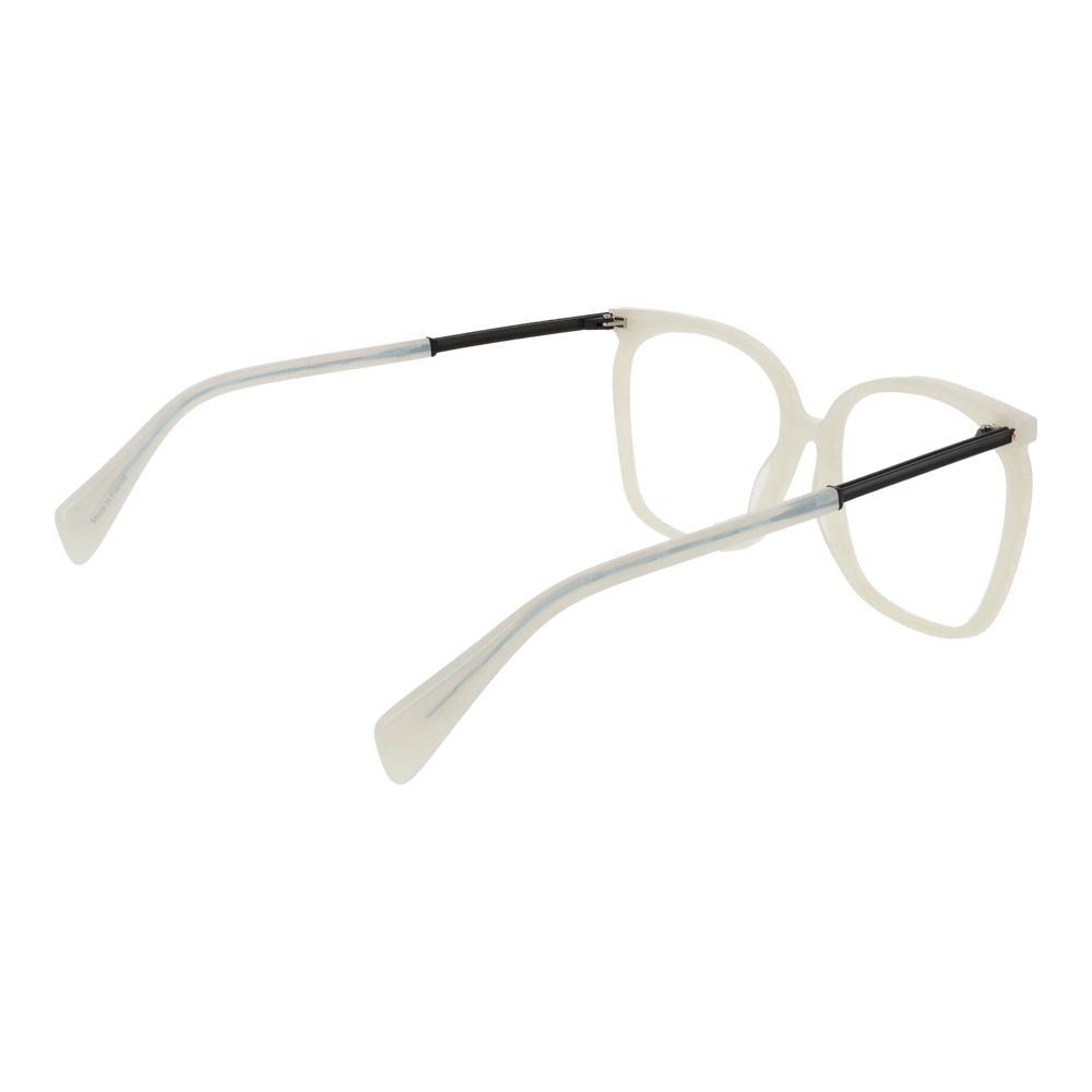 Yohji Yamamoto Women’s Optical Glasses – White Rectangle Frame, 58mm