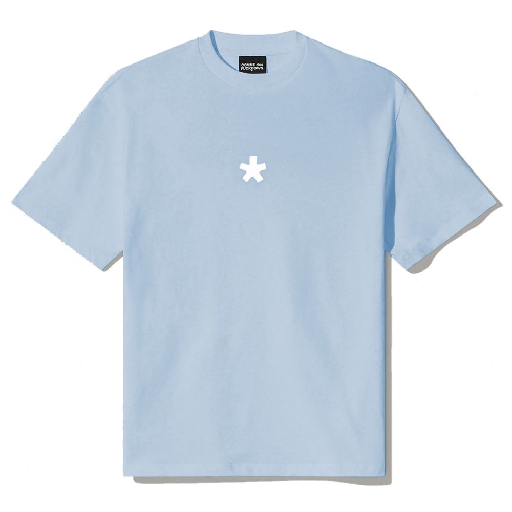 Comme Des Fuckdown Blue Cotton Tee - Bold Streetwear Style