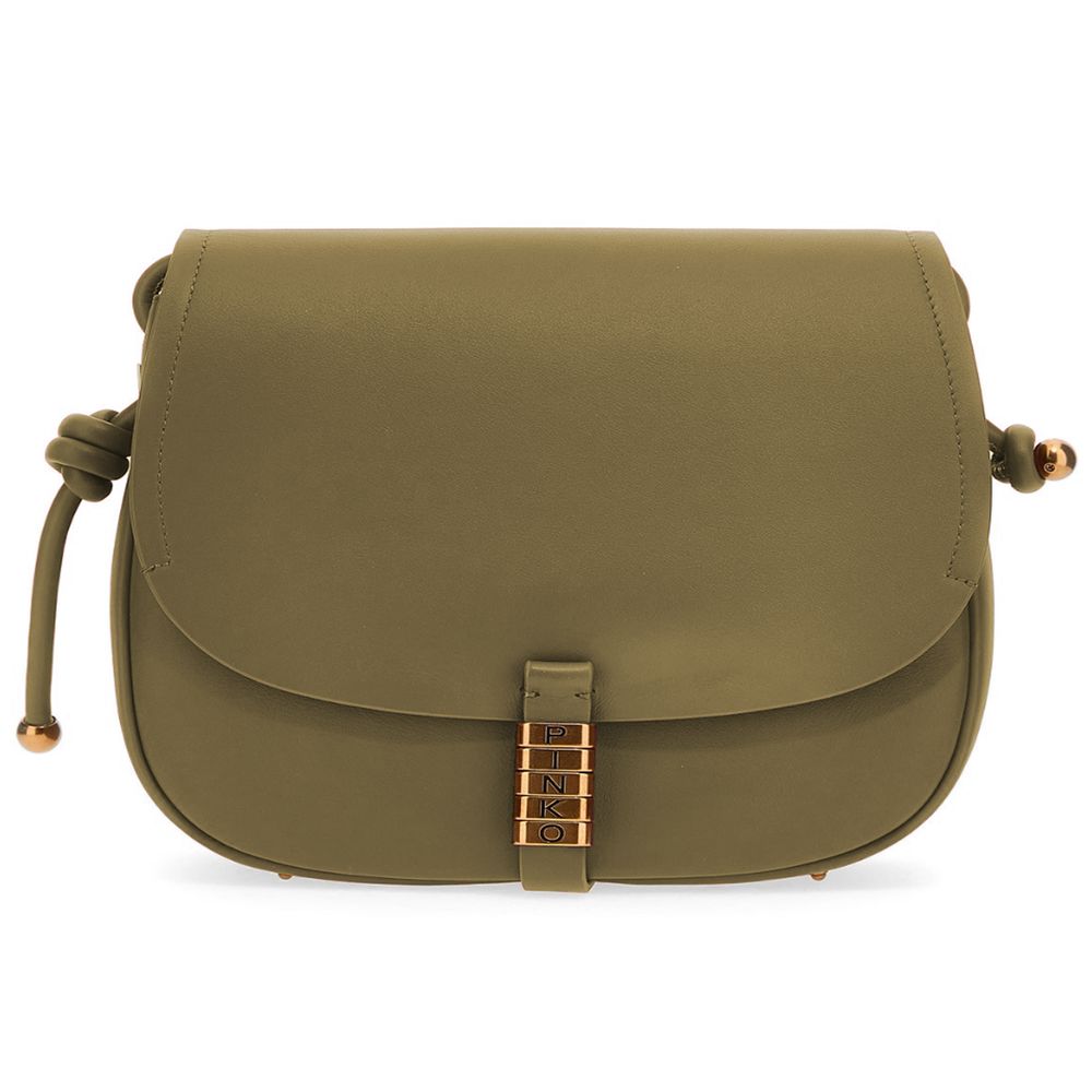 PINKO Green Leather Crossbody Bag - Glamorous Italian Craftsmanship