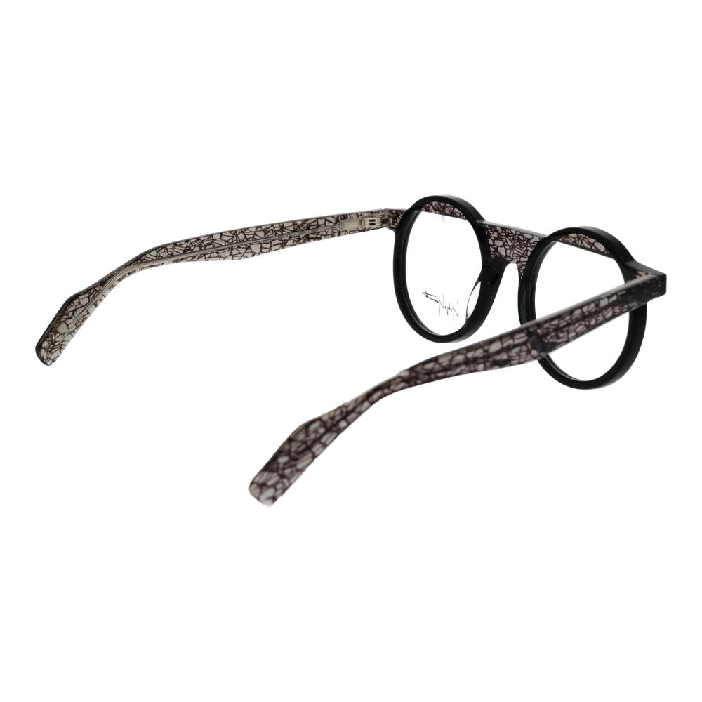 Yohji Yamamoto Black Unisex Optical Frames – Round Style