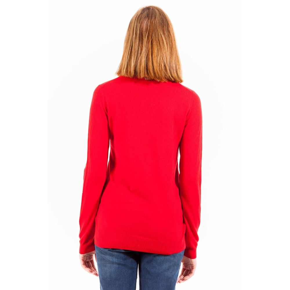 Love Moschino Red Sweater - Stylish Long Sleeve Knitwear