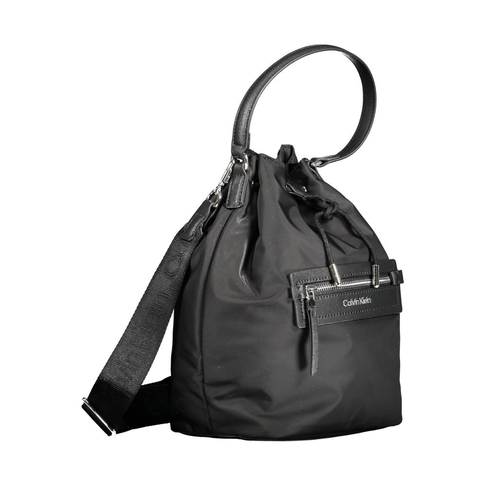 Calvin Klein Black Polyester Bucket Handbag