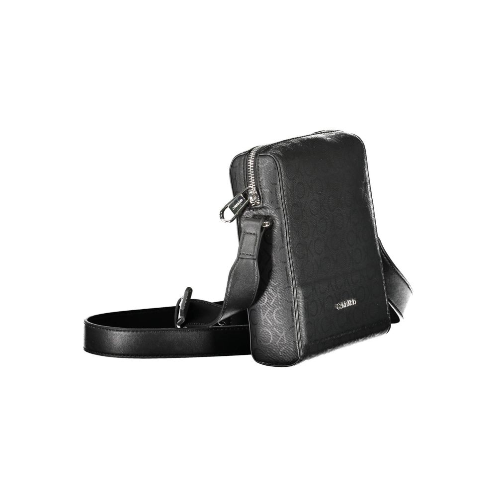 Calvin Klein Adjustable Black Polyester Shoulder Bag