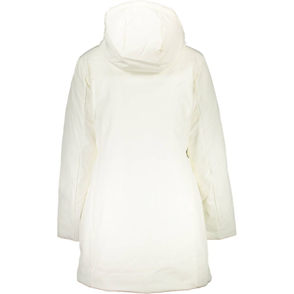 North Sails White Polyester Long-Sleeved Jacket with Hood