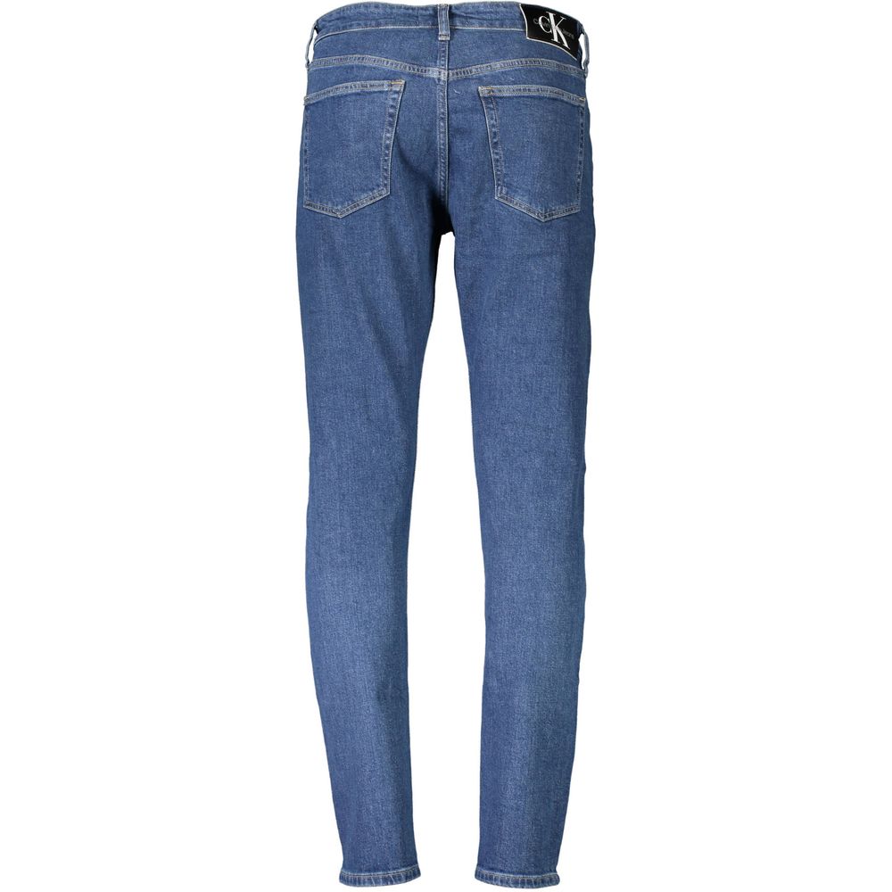 Calvin Klein Blue Cotton Slim Taper Jeans