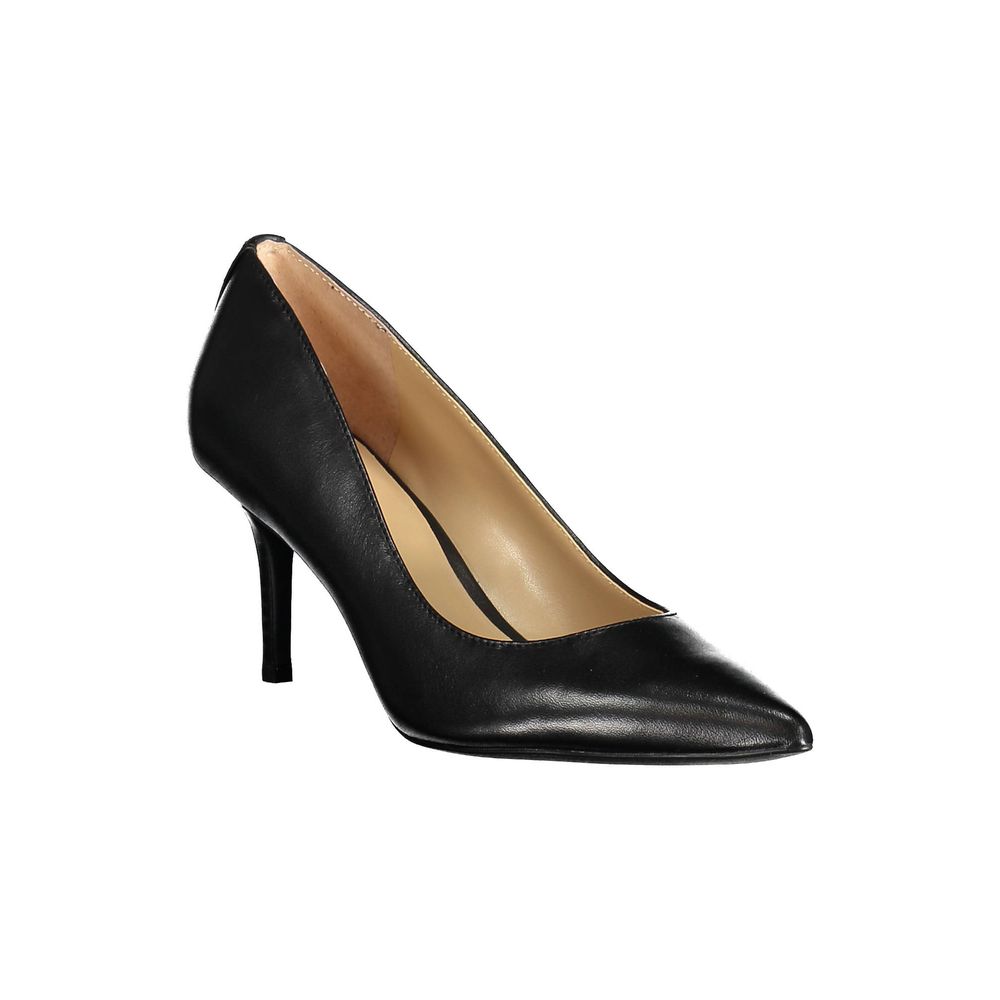 Ralph Lauren Black Leather Flat Shoe with Heel