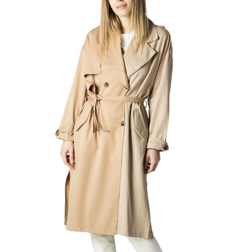 Only Beige Trench Coat - TwoTone Trench Coat Model ONLNEW LILA