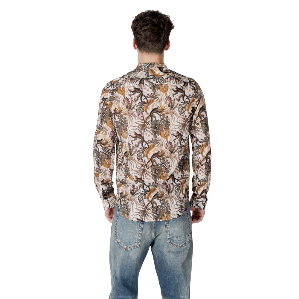 Gianni Lupo Monkey Jungle Print Cotton Shirt