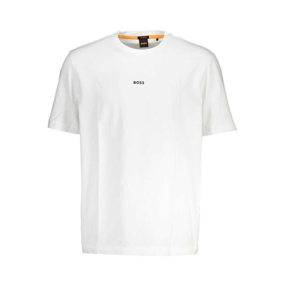 Hugo Boss White Cotton T-Shirt - Relaxed Fit Crew Neck