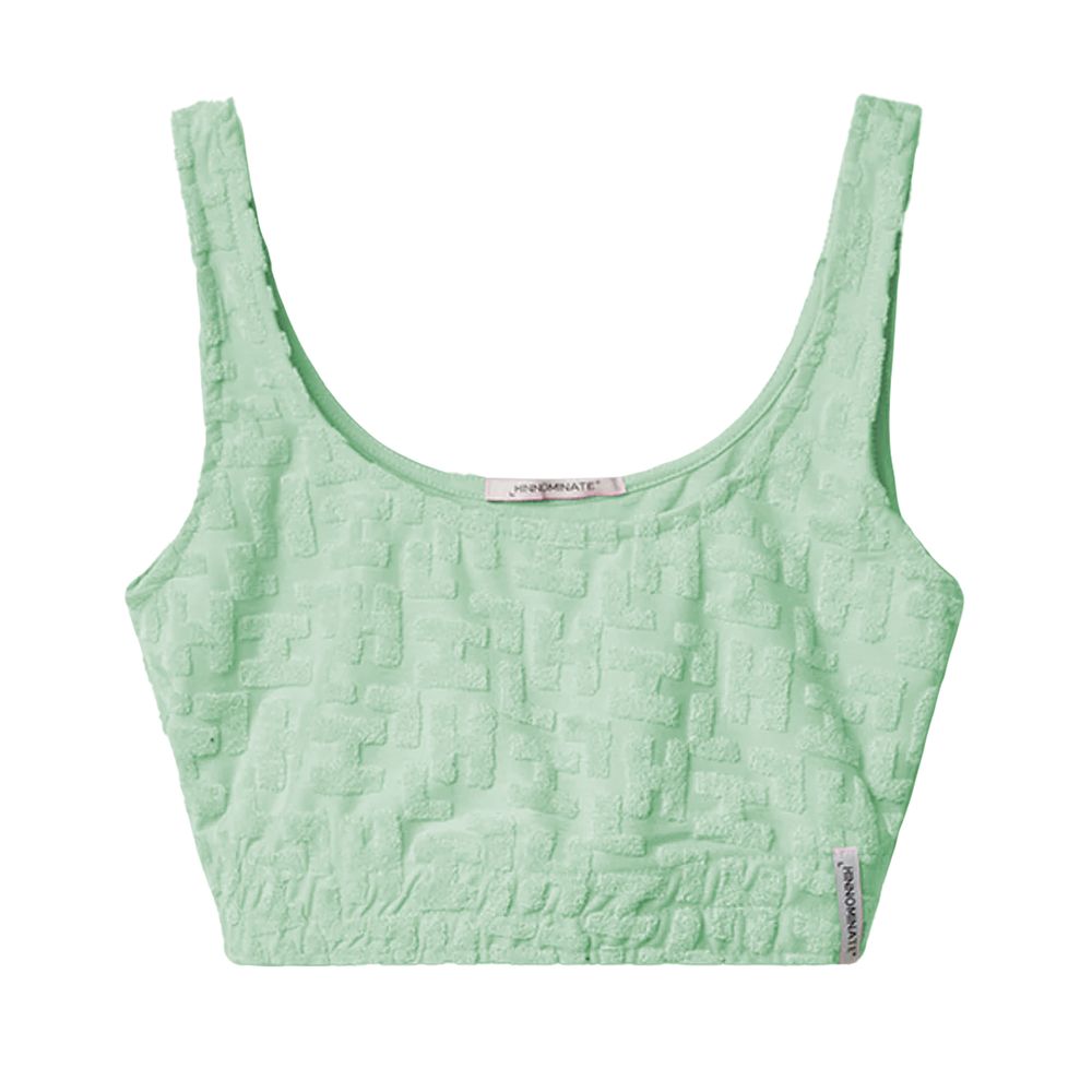 Hinnominate Green Terrycloth Crop Top