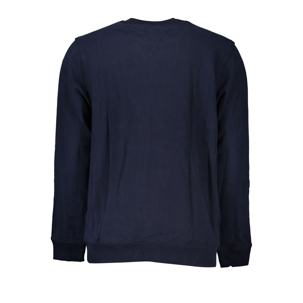 Tommy Hilfiger Blue Cotton Sweater - Brushed Crew Neck