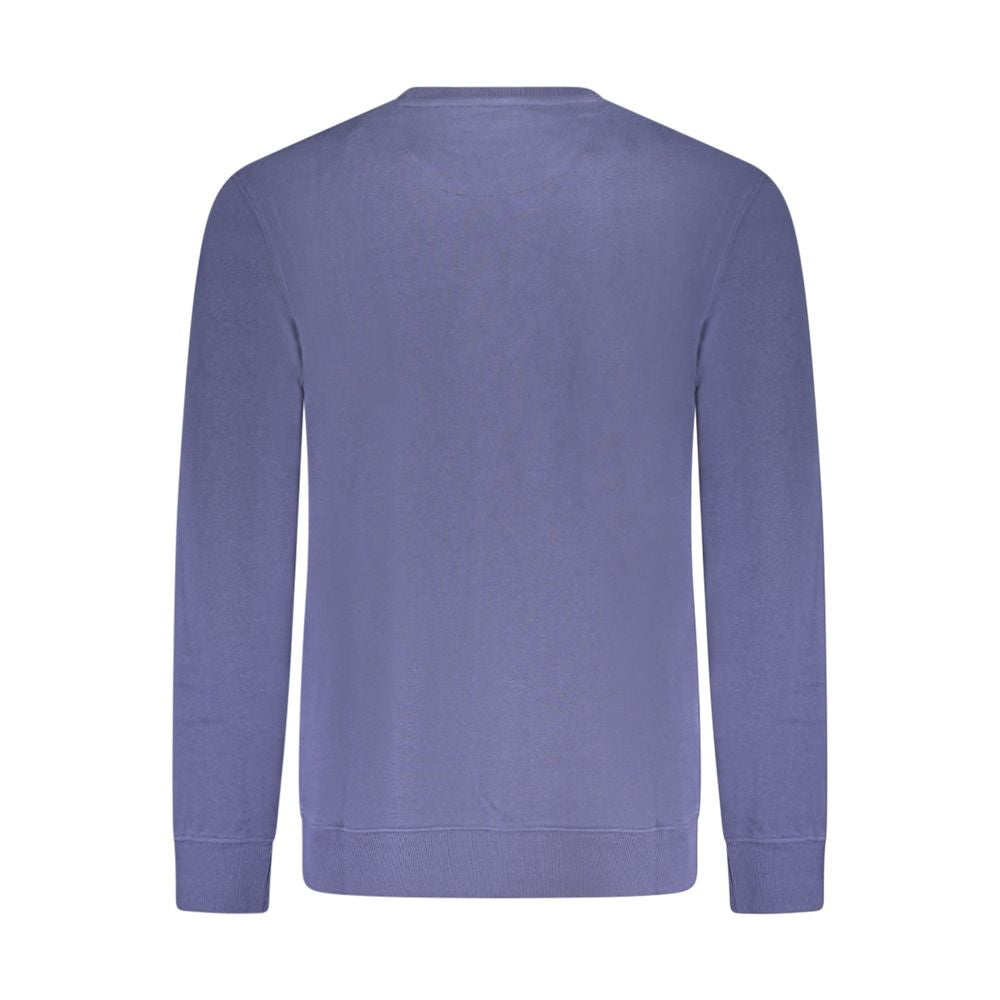 Wrangler Blue Cotton Sweater - Long Sleeve Crew Neck