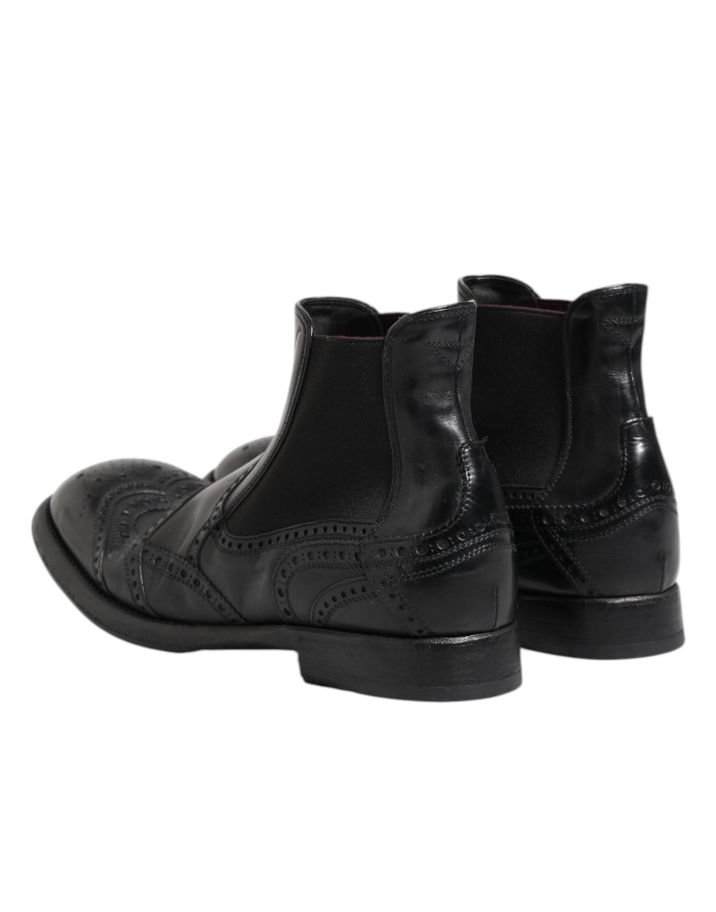 Dolce & Gabbana Black Leather Ankle Boots