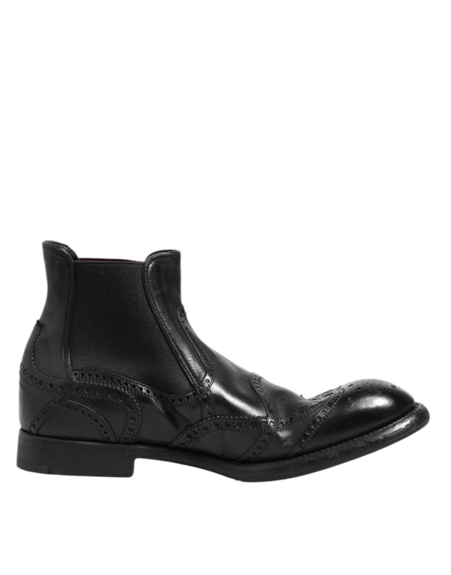 Dolce & Gabbana Black Leather Ankle Boots