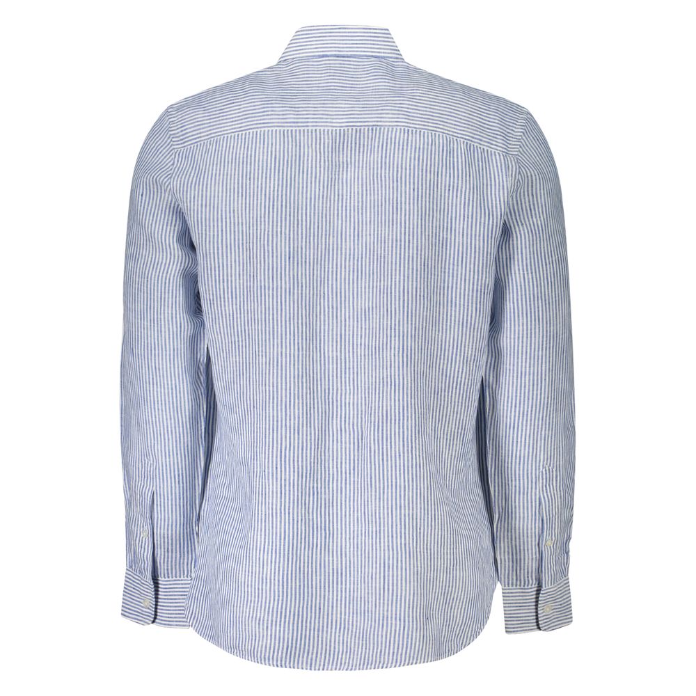 North Sails Blue Linen Shirt - Versatile Long Sleeve Striped Shirt