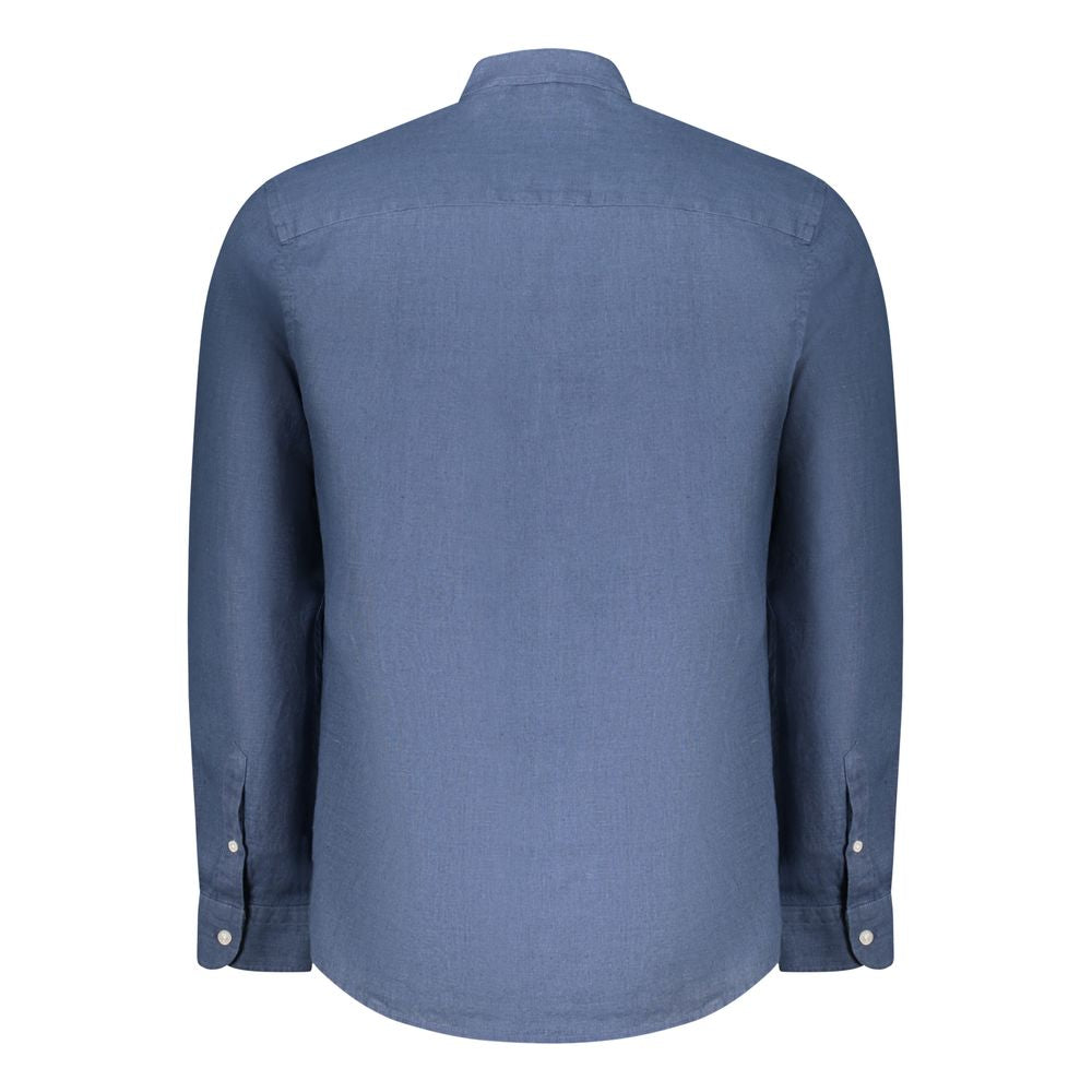 North Sails Blue Linen Shirt: Sustainable Casual Comfort