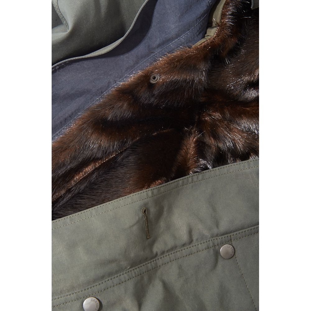 Lardini Army Cotton Jacket with Eco Fur