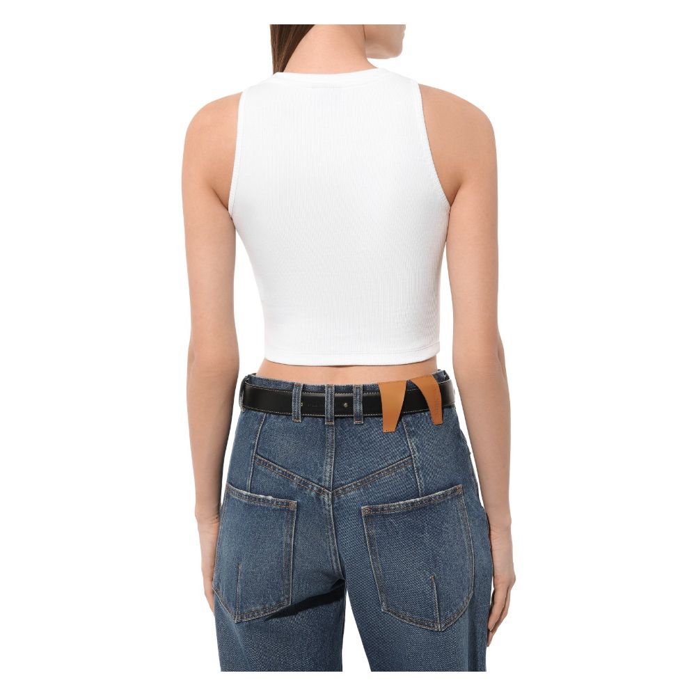 Comme Des Fuckdown Ribbed Cropped Top