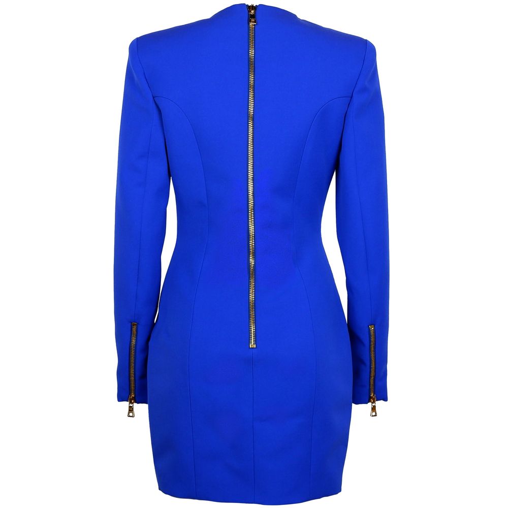 Balmain Blue Wool Dress: A Statement of Elegance and Power