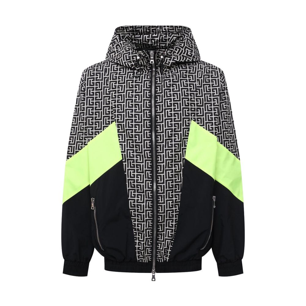 Balmain Multicolor Nylon Jacket - Bold Geometric Design