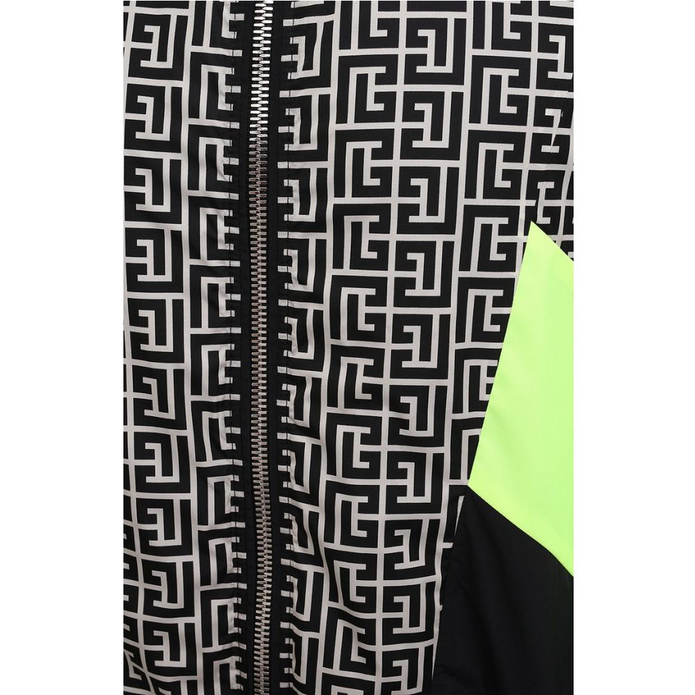 Balmain Multicolor Nylon Jacket - Bold Geometric Design