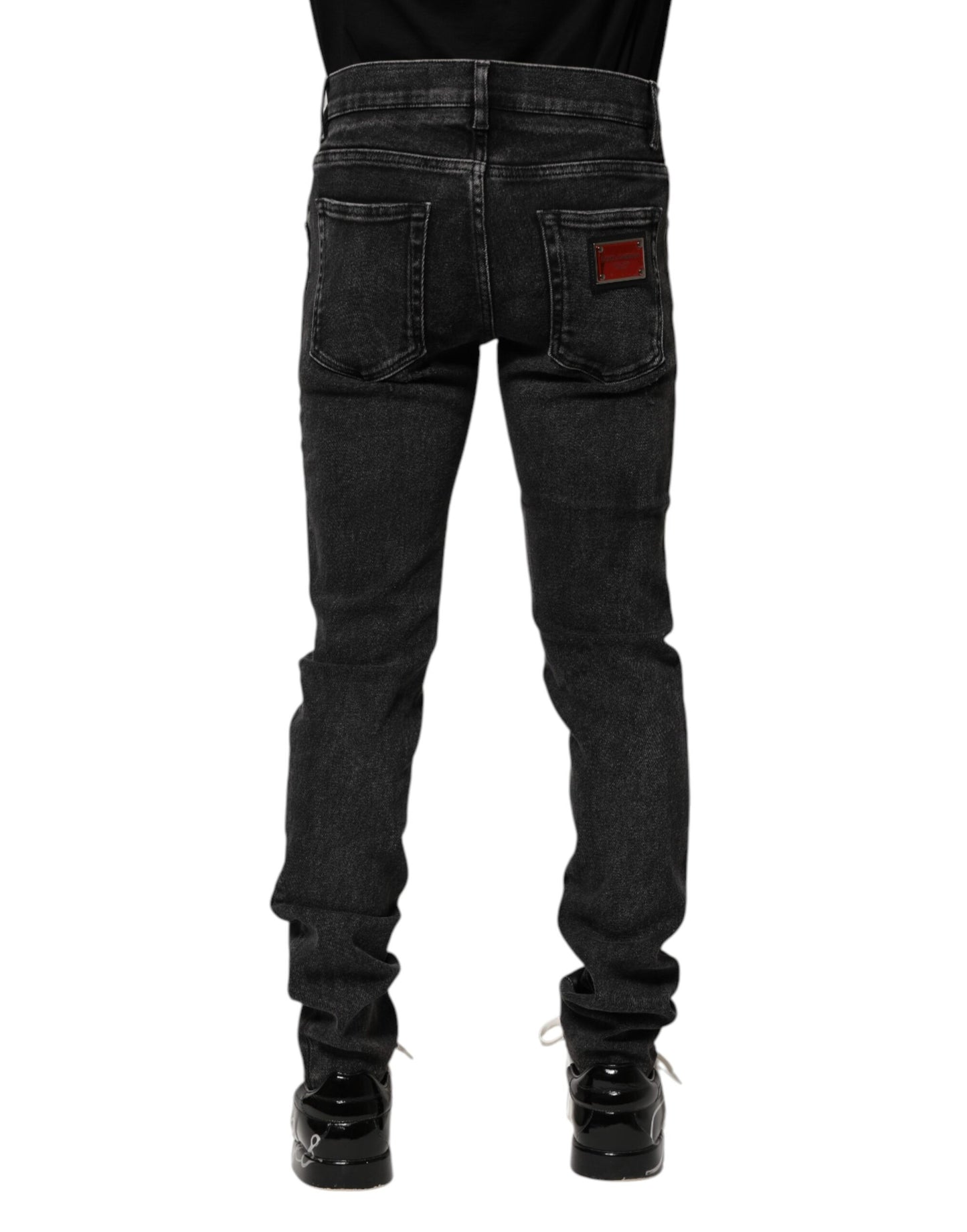 Dolce & Gabbana Black Cotton Skinny Denim Jeans
