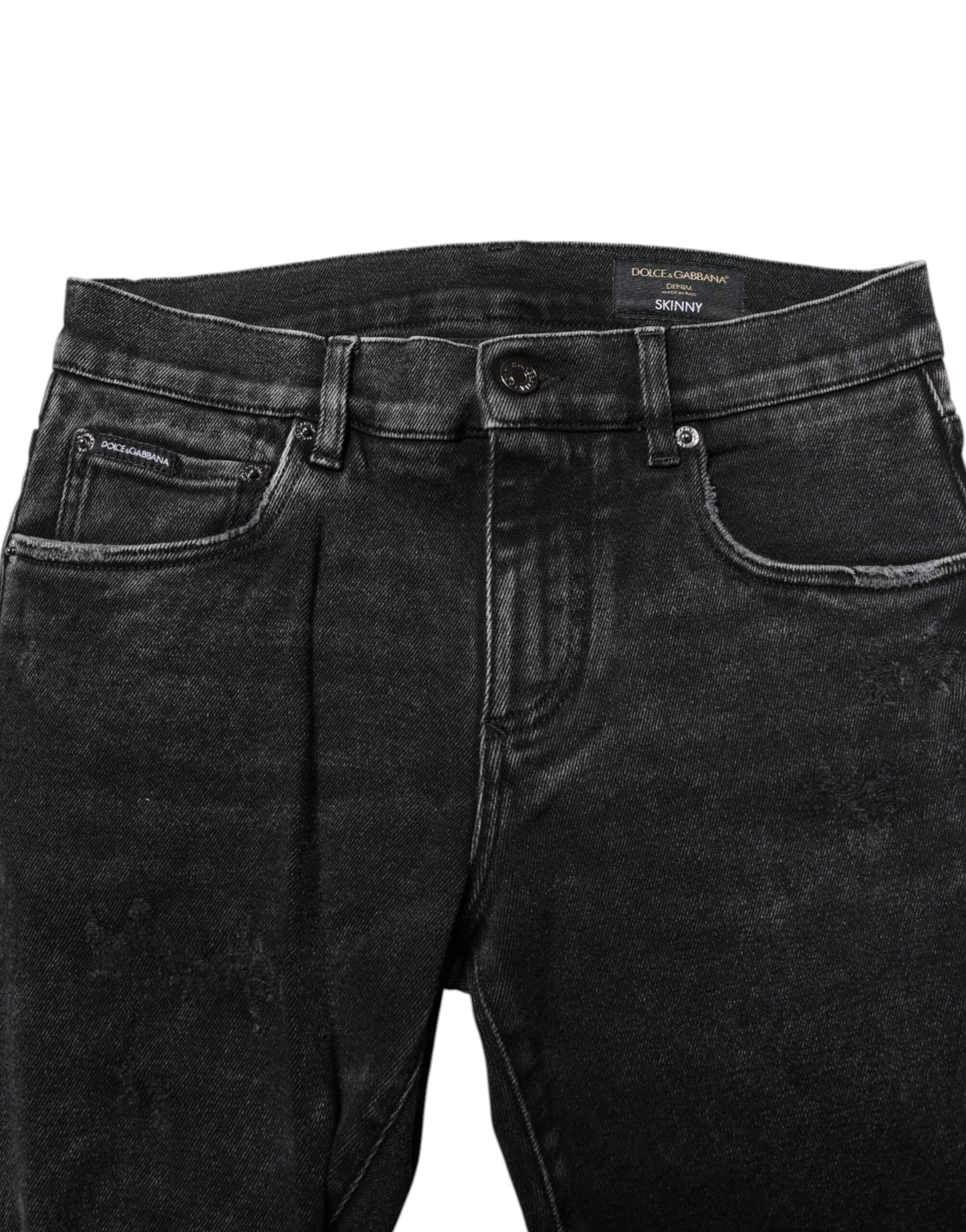 Dolce & Gabbana Black Cotton Skinny Denim Jeans