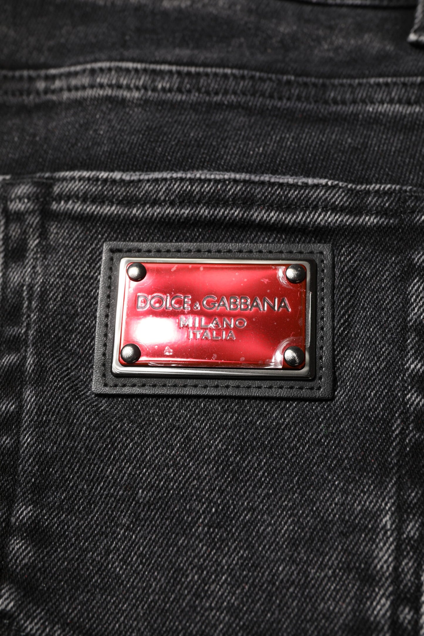 Dolce & Gabbana Black Cotton Skinny Denim Jeans