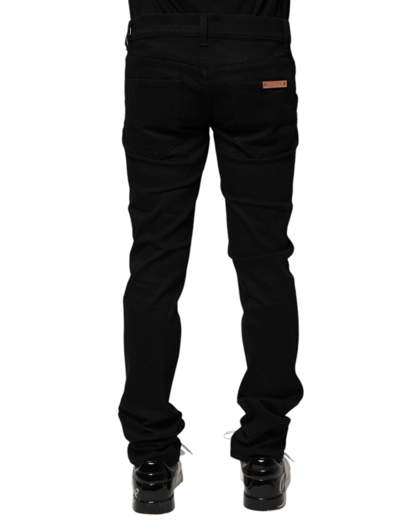 Dolce & Gabbana Black Cotton Skinny Denim Jeans - Elevate Your Wardrobe