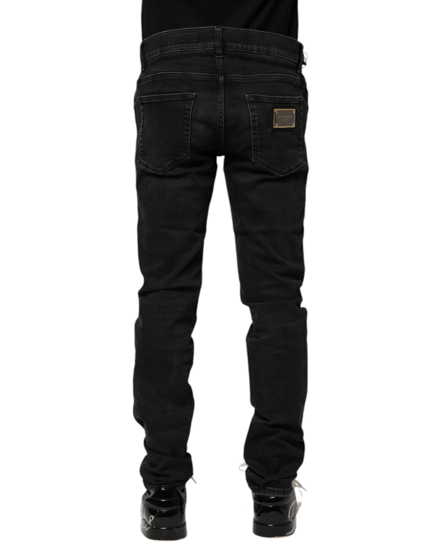 Dolce & Gabbana Black Cotton Skinny Denim Jeans