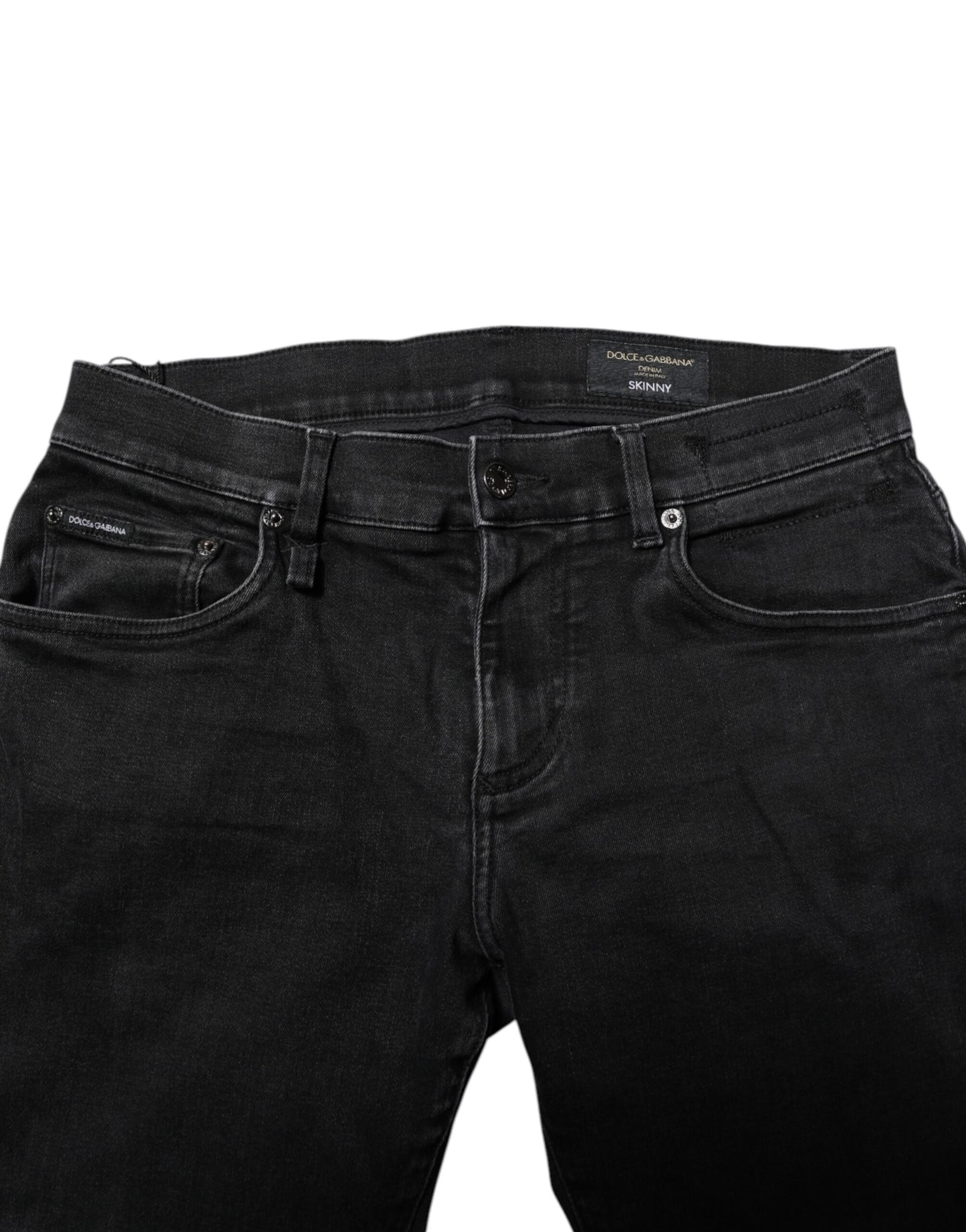 Dolce & Gabbana Black Cotton Skinny Denim Jeans