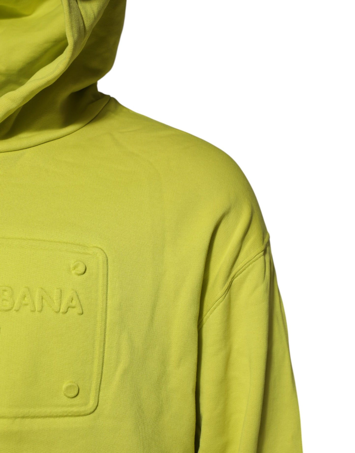 Dolce & Gabbana Green Cotton Hooded Logo Sweatshirt