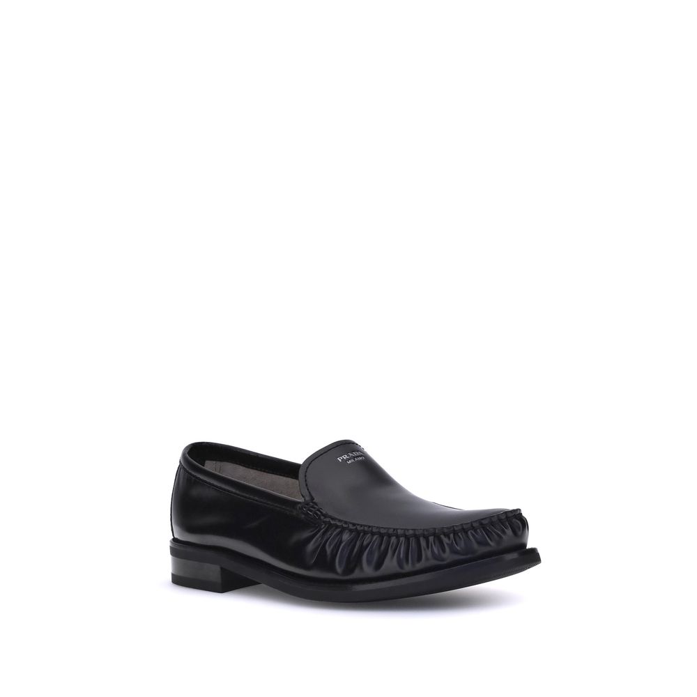 Prada Brushed Leather Loafers: The Pinnacle of Modern Minimalism