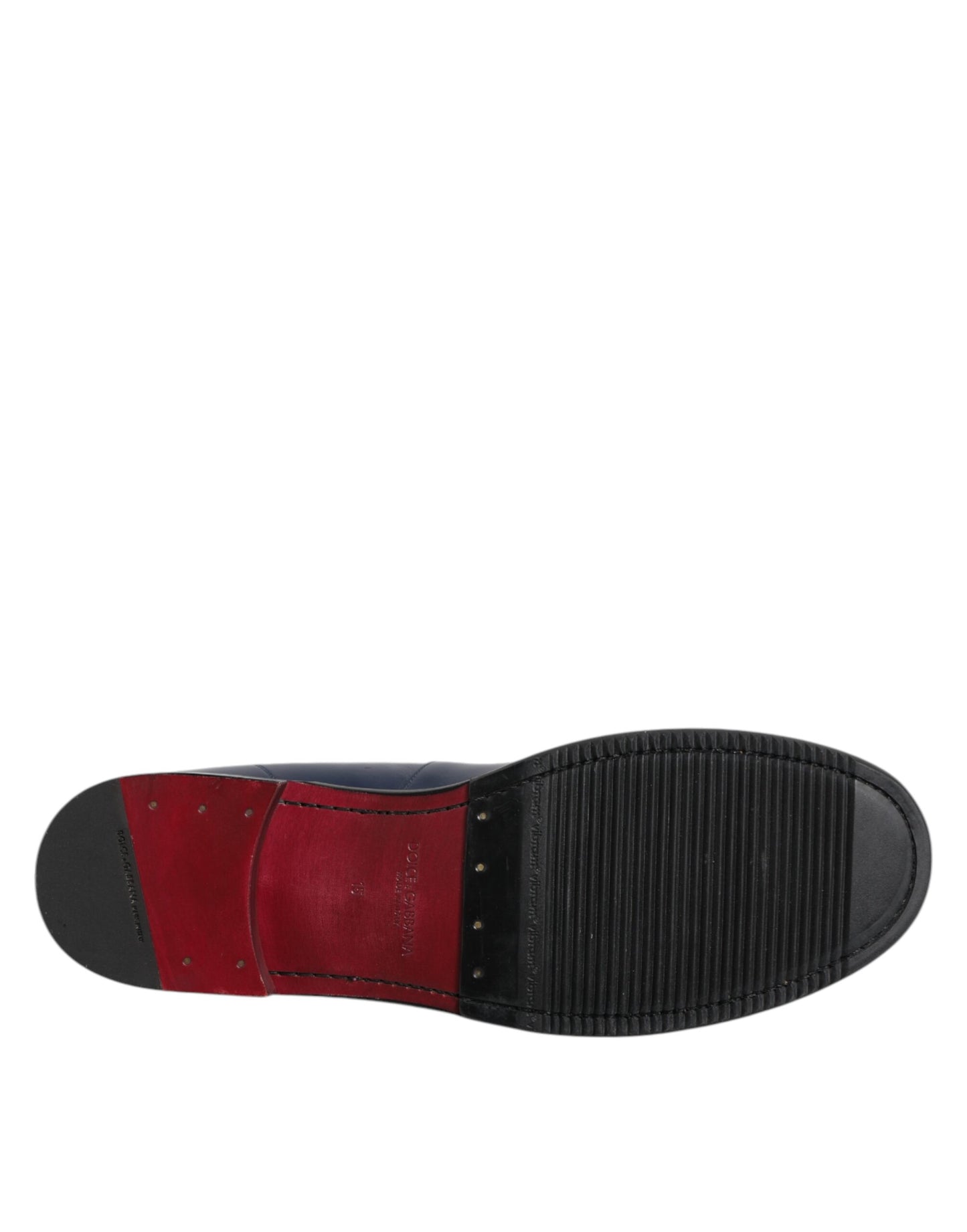 Dolce & Gabbana Black and White Leather Slip-On Loafers for Men