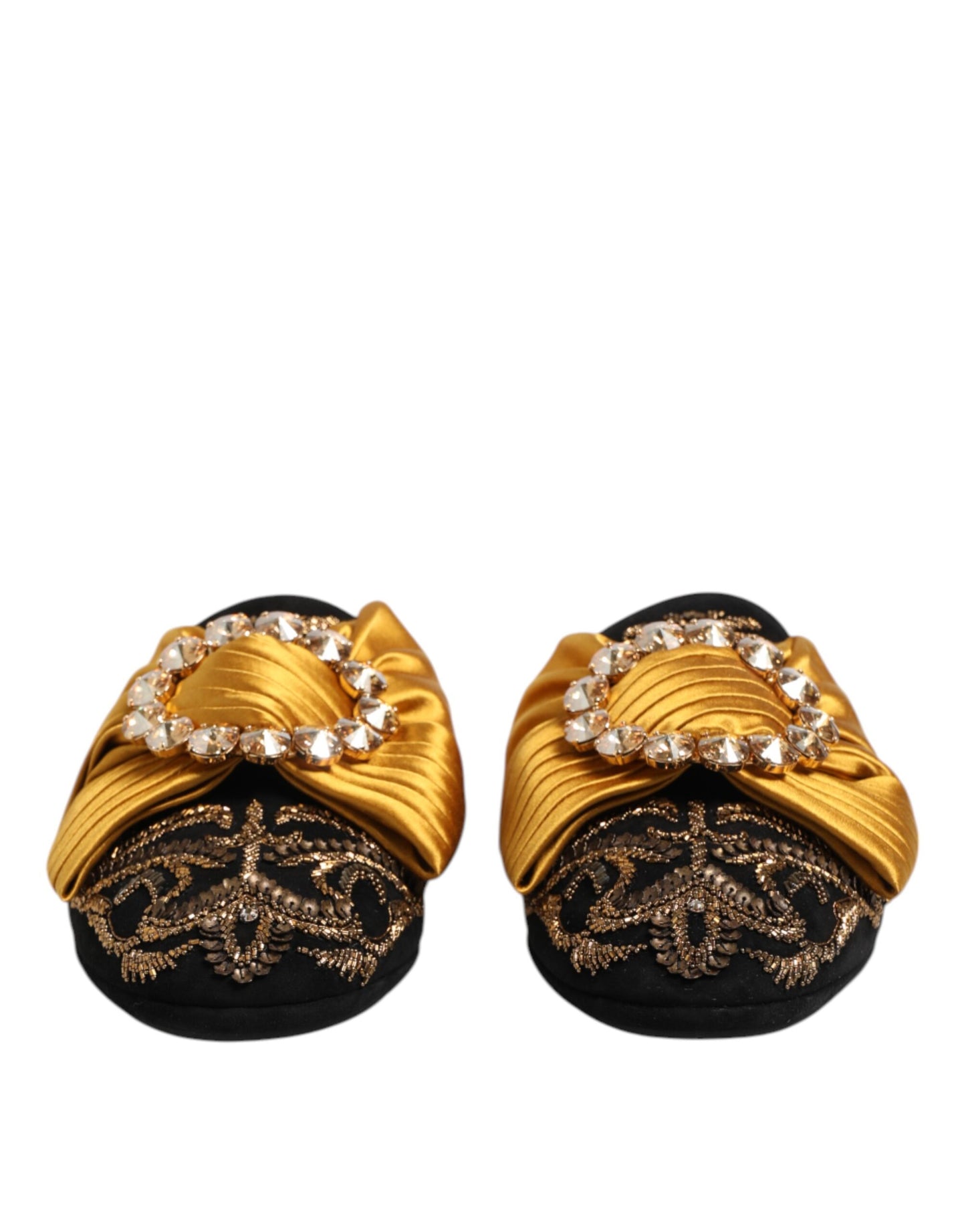 Dolce & Gabbana Multicolor Embellished Flat Sandals