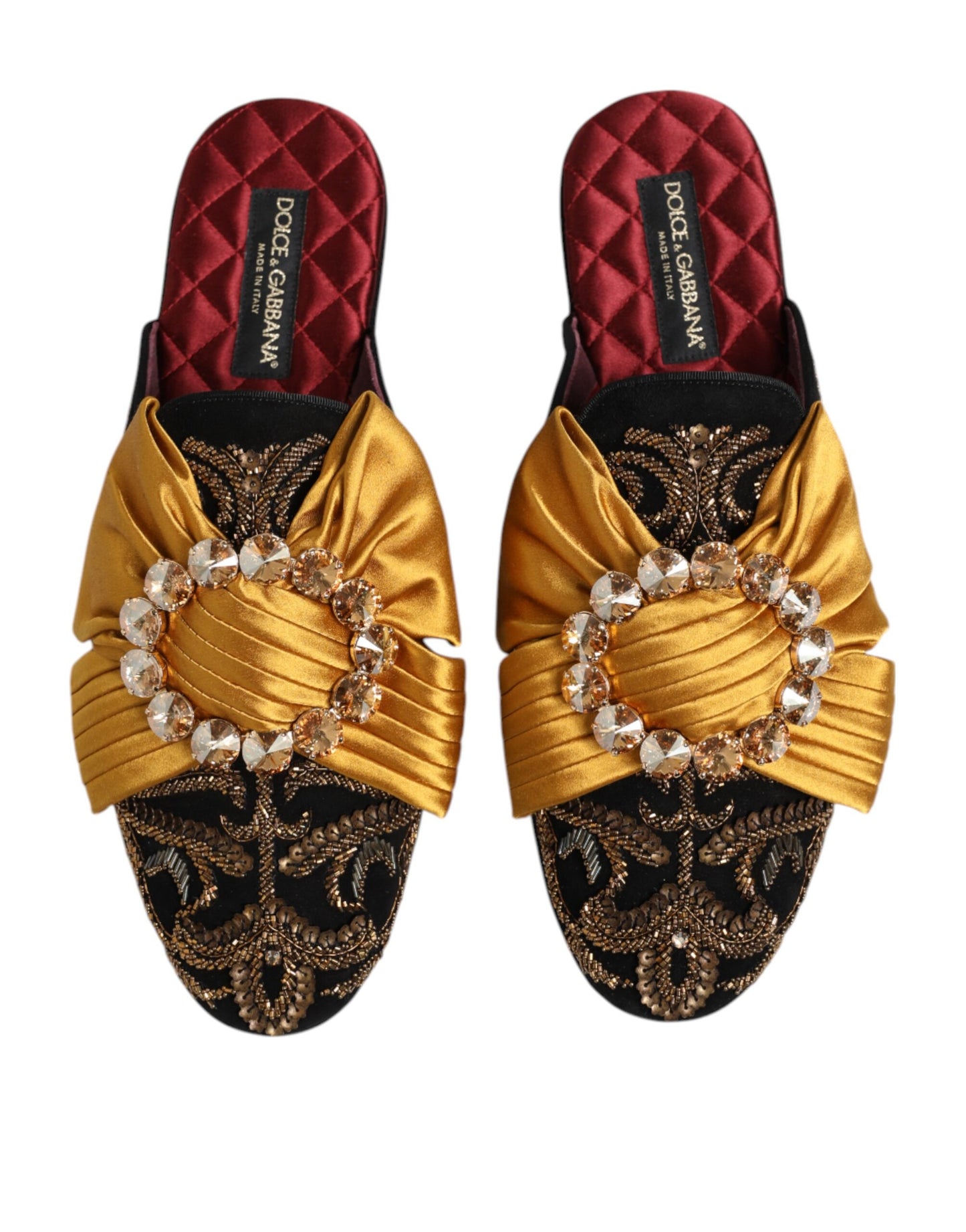 Dolce & Gabbana Multicolor Embellished Flat Sandals