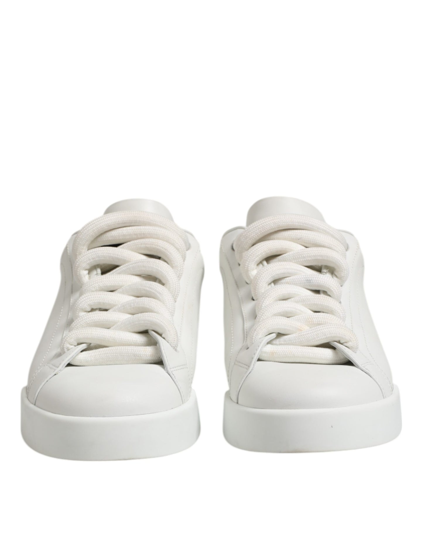 Dolce & Gabbana White Logo Lace Up Low Top Men Sneakers