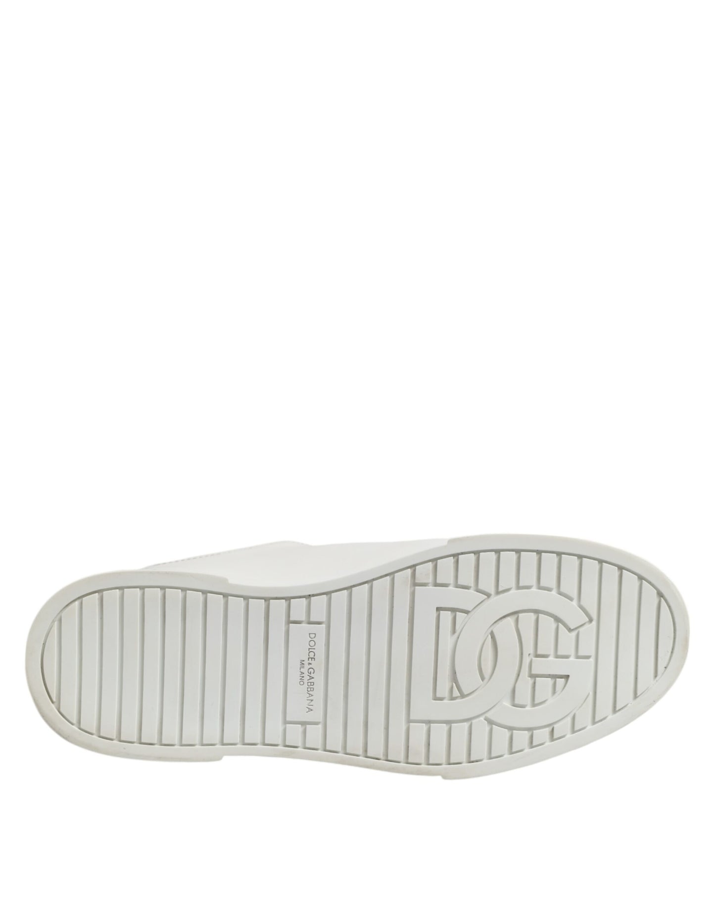 Dolce & Gabbana White Logo Lace Up Low Top Men Sneakers