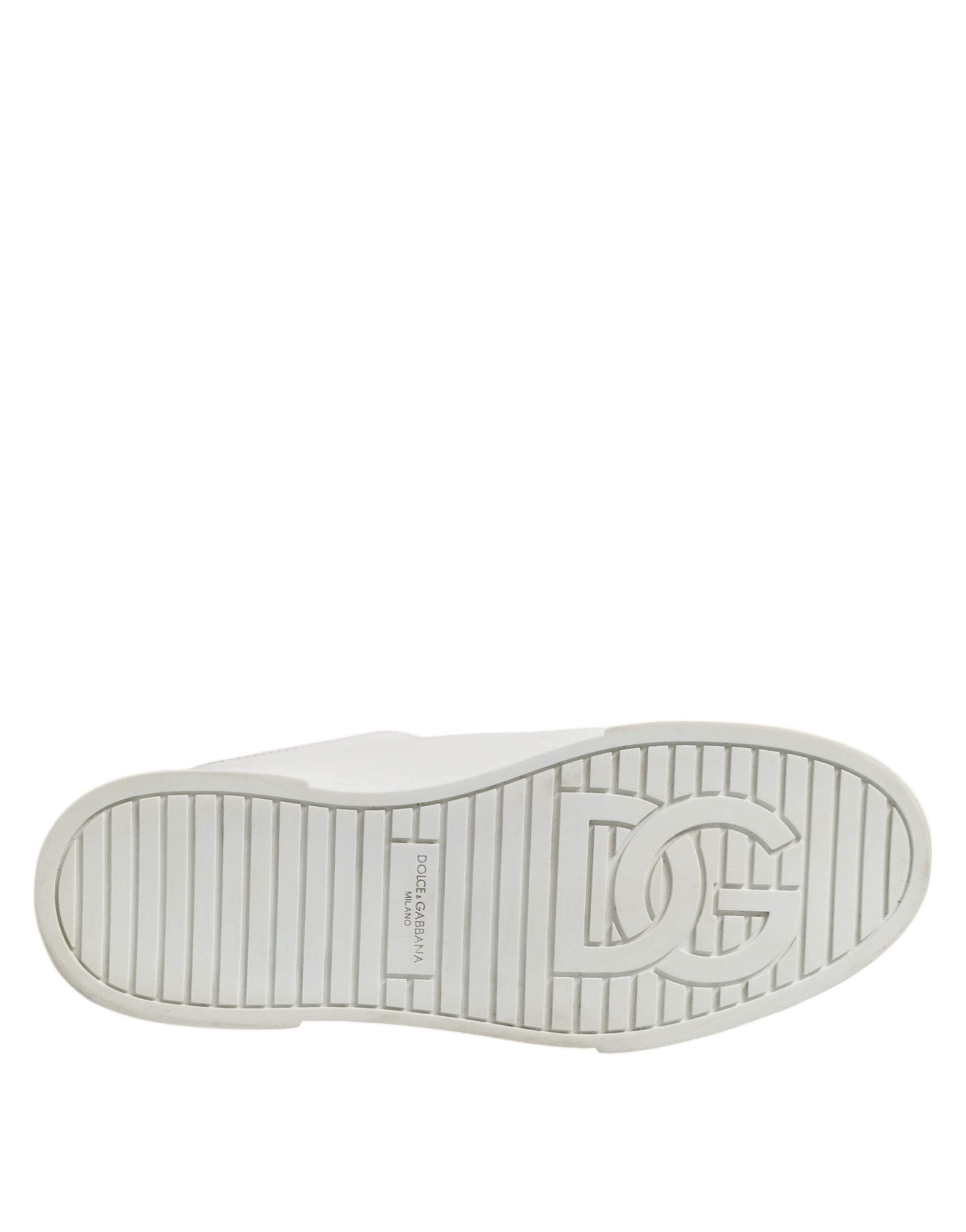 Dolce & Gabbana White Logo Lace Up Low Top Men Sneakers