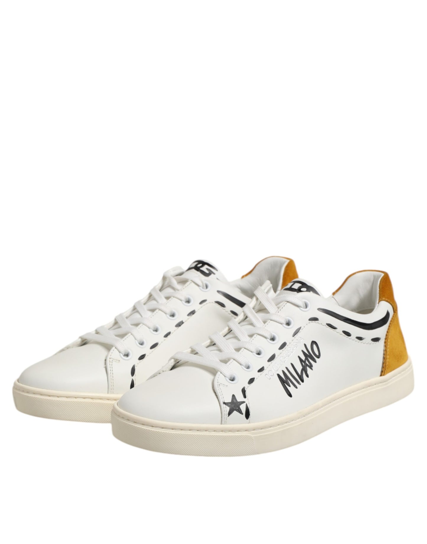 Dolce & Gabbana White Leather MILANO Low Top Sneakers